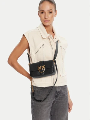 PINKO Torebka Love One Mini Slouchy Fl PE 25 PLTT 104340 A0QO Czarny
