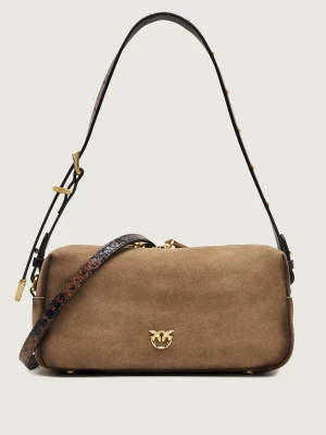 Pinko Torebka na ramię Bauletto Trittico Mini | zamsz beżowy