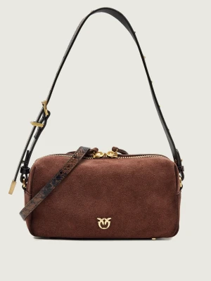 Pinko Torebka na ramię Bauletto Trittico Mini | zamsz brązowy