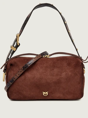 Pinko Torebka na ramię Bauletto | zamsz brązowy