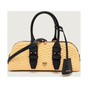 Pinko Torebka na ramię BOWLING BAG | z dodatkiem skóry