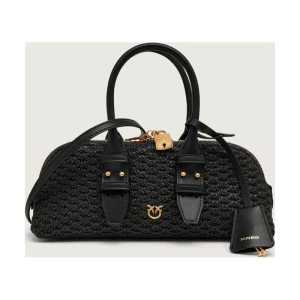 Pinko Torebka na ramię BOWLING BAG | z dodatkiem skóry