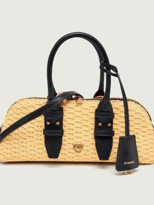 Pinko Torebka na ramię BOWLING BAG | z dodatkiem skóry