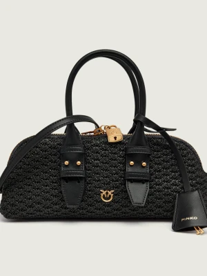 Pinko Torebka na ramię BOWLING BAG | z dodatkiem skóry