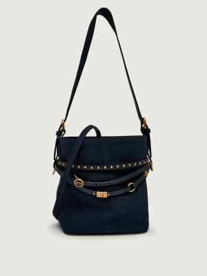 Pinko Torebka na ramię BUCKET BELT MINI | zamsz