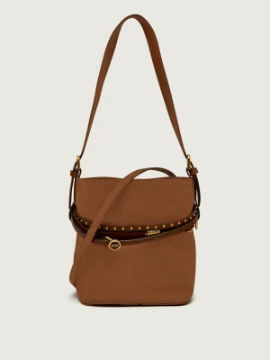 Pinko Torebka na ramię BUCKET BELT MINI | zamsz