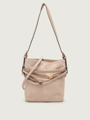 Pinko Torebka na ramię BUCKET BELT MINI | zamsz
