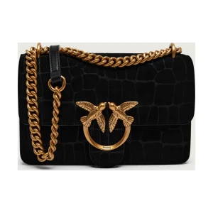 Pinko Torebka na ramię LOVE ONE MINI DC | zamsz