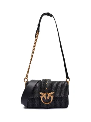 Pinko Torebka na ramię LOVE ONE MINI SLOUCHY | z dodatkiem skóry