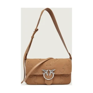 Pinko Torebka na ramię LOVE ONE SLOUCHY CLASSIC | zamsz
