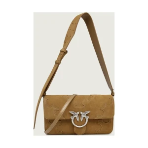 Pinko Torebka na ramię LOVE ONE SLOUCHY CLASSIC | zamsz