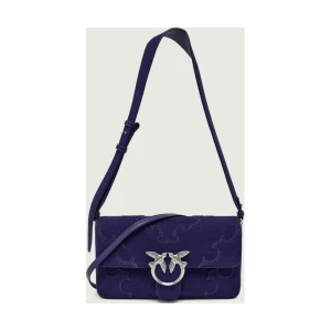 Pinko Torebka na ramię LOVE ONE SLOUCHY CLASSIC | zamsz