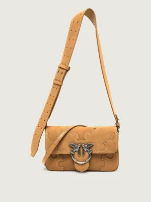Pinko Torebka na ramię LOVE ONE SLOUCHY MINI | zamsz