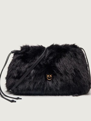 Pinko Torebka na ramię MAXI CLUTCH | z dodatkiem skóry | shearling