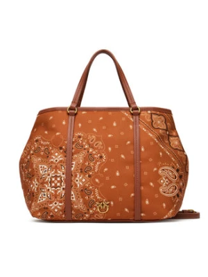PINKO Torebka Shopper Classic PE 25 PLTT 104899 A2AS Brązowy