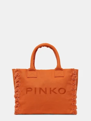 Pinko torebka shopper damska jeansowa