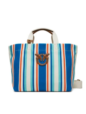 PINKO Torebka Shopping Bag Medium PE 25 PLTT 104753 A2G5 Niebieski