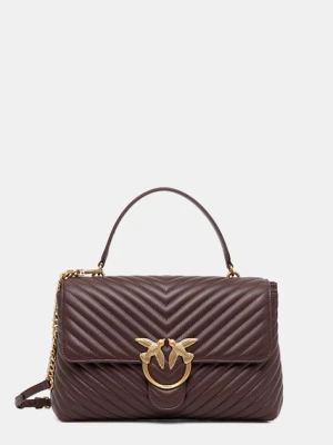 Pinko torebka skórzana kolor brązowy 100042 A0GK