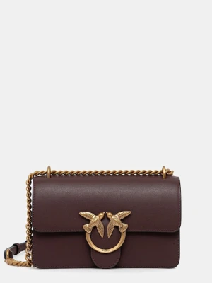 Pinko torebka skórzana kolor brązowy 100074 A0F1