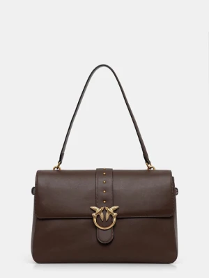 Pinko torebka skórzana kolor brązowy 105067 A0QO