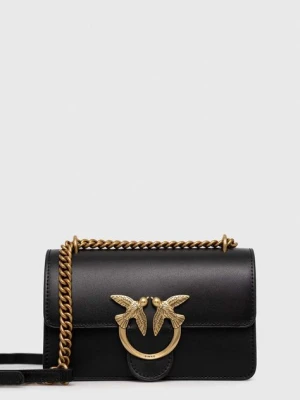 Pinko torebka skórzana kolor czarny 100074 A0F1