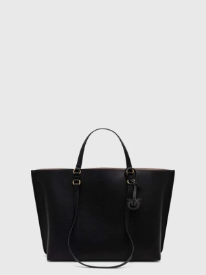 Pinko torebka skórzana kolor czarny 102832 A1LF