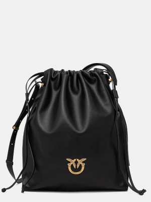 Pinko torebka skórzana kolor czarny 104359 A270