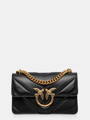 Pinko torebka skórzana kolor czarny 104550 A26Z