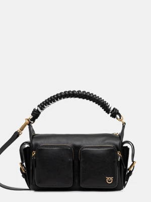 Pinko torebka skórzana kolor czarny 105110 A2OV