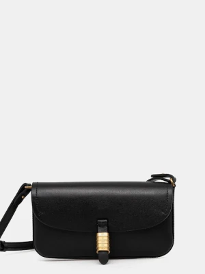 Pinko torebka skórzana kolor czarny 105349 A1ZX