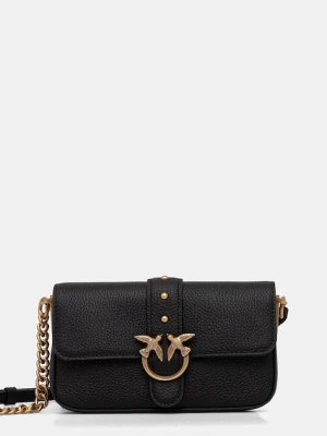 Pinko torebka skórzana kolor czarny 105353 A2OX