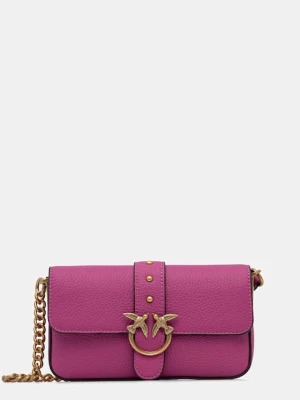 Pinko torebka skórzana kolor różowy 105353 A2OX
