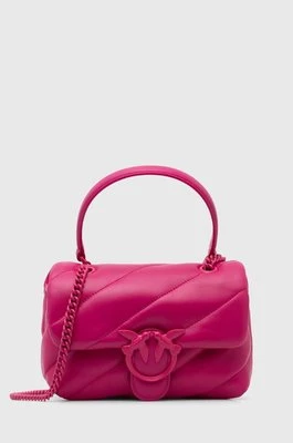 Pinko torebka skórzana kolor różowy 100039.A1JO