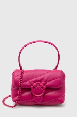 Pinko torebka skórzana kolor różowy 100040.A1JO