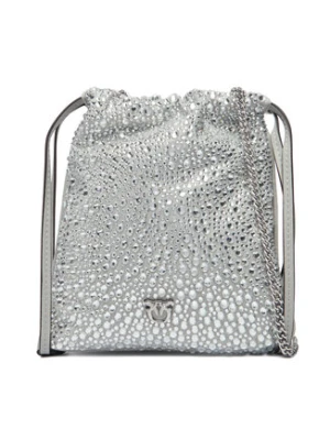 PINKO Torebka Slouchy Coulisse Baby AI 25-26 PCPL 105409 A2WF Srebrny