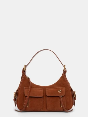 Pinko torebka zamszowa kolor brązowy 102794 A29N