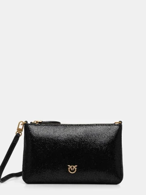 Pinko torebka zamszowa kolor czarny 104277 A27K