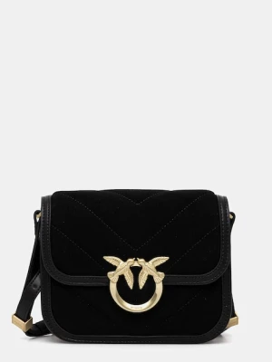 Pinko torebka zamszowa kolor czarny 104297 A2JH