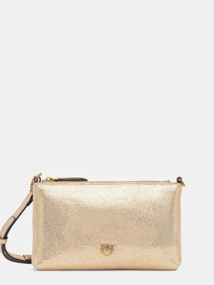 Pinko torebka zamszowa kolor złoty 104277 A27K