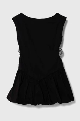 Pinko Up sukienka dziecięca kolor czarny mini rozkloszowana