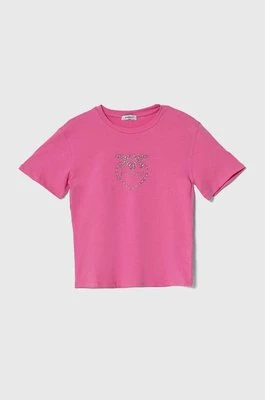 Pinko Up t-shirt dziecięcy kolor fioletowy