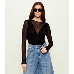 Pinko Wełniane body DISGELO | Slim Fit | z dodatkiem jedwabiu i kaszmiru