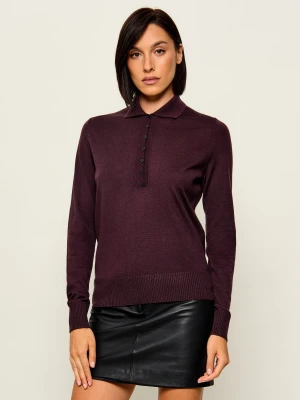 Pinko Wełniane polo Vaduz | Regular Fit fioletowy