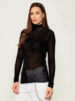 Pinko Wełniany golf | Slim Fit czarny