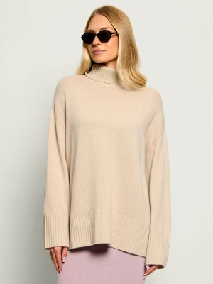 Pinko Wełniany golf Tampere Dolcevita | Oversize fit | z dodatkiem kaszmiru beżowy