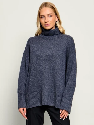 Pinko Wełniany golf Tampere | Oversize fit | z dodatkiem kaszmiru grafitowy
