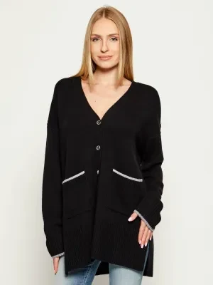 Pinko Wełniany kardigan TASMANIA | Relaxed fit | z dodatkiem kaszmiru