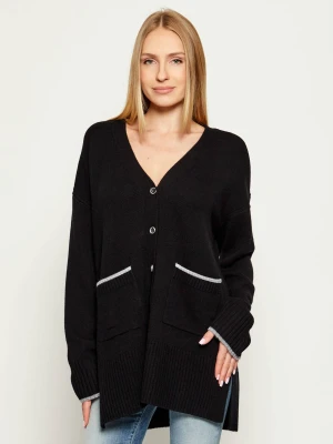 Pinko Wełniany kardigan TASMANIA | Relaxed fit | z dodatkiem kaszmiru