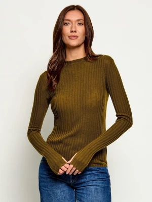Pinko Wełniany półgolf Muggito | Slim Fit zielony