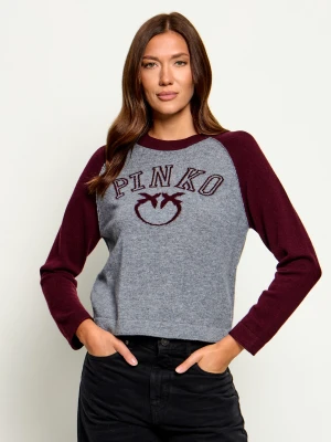 Pinko Wełniany sweter Amsterdam | Regular Fit | z dodatkiem kaszmiru szary